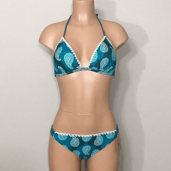 Push-up Paisley bikini set. Large. NWT - Picture 1 of 7